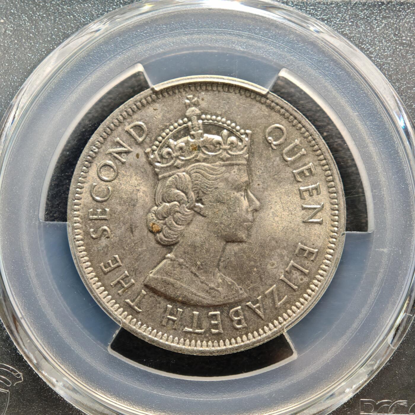 【德藏】世界币章拍卖第159期(元旦专场拍卖) 1975年 中国香港维多利亚二世壹圆镍币 PCGS MS63 原光强