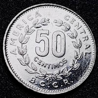 泉币菌-第156场-精品福利场 - 原光极美 哥斯达黎加1984年50分不锈钢币，19mm 三座活火山