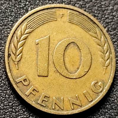 泉币菌-第156场-精品福利场 - 1950年 西德10芬尼硬币 23mm