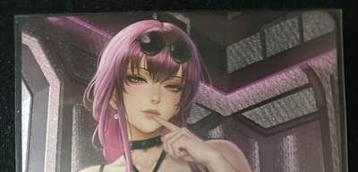 花开卡拍第53期（12月28号周日截拍，品控勿拍!!!拍品不寄存，运费5元，自制卡难免瑕疵，可能存在轻微撞角爆边等出厂瑕疵，品控介意勿拍！） - 崩铁 卡芙卡 背面艺术 1张 粗闪