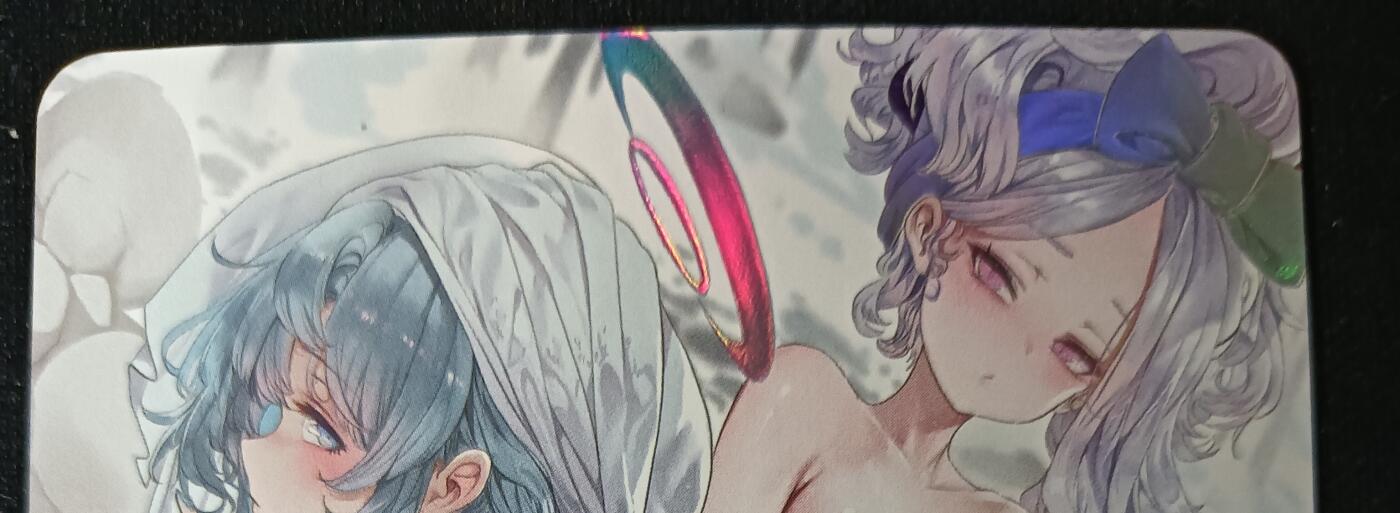 花开卡拍第53期（12月28号周日截拍，品控勿拍!!!拍品不寄存，运费5元，自制卡难免瑕疵，可能存在轻微撞角爆边等出厂瑕疵，品控介意勿拍！） 绘天阁卡牌 单卡系列 蔚蓝档案 亚子与日奈1张 彩闪