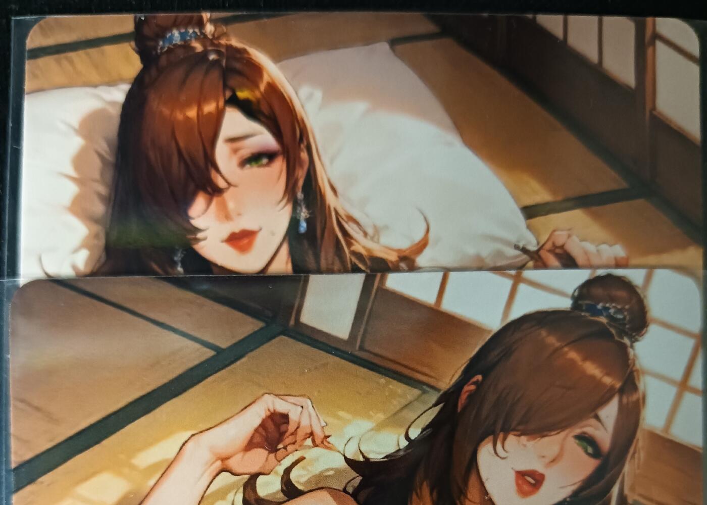 花开卡拍第53期（12月28号周日截拍，品控勿拍!!!拍品不寄存，运费5元，自制卡难免瑕疵，可能存在轻微撞角爆边等出厂瑕疵，品控介意勿拍！） 艺术甄选对卡照美冥 2张