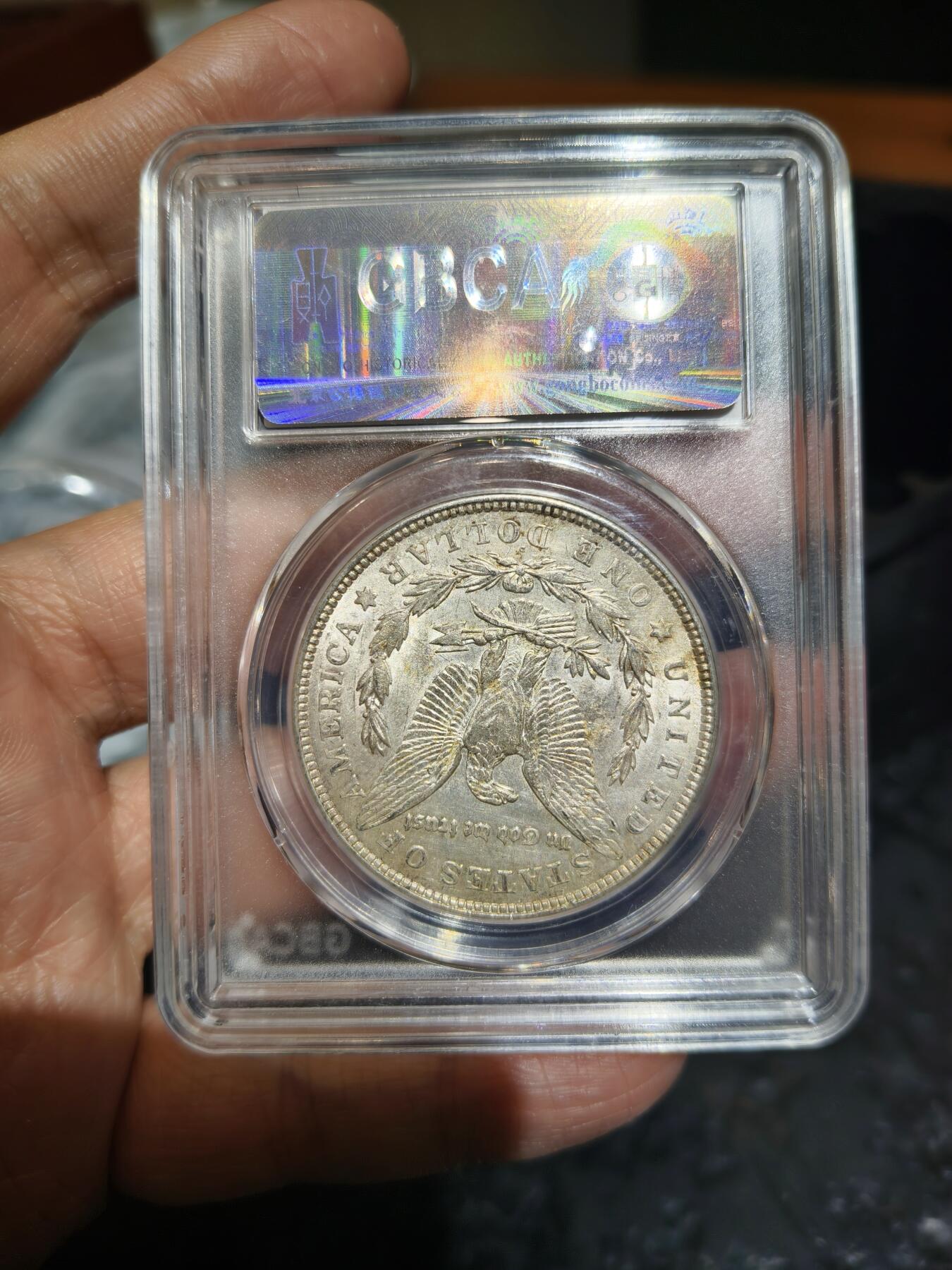 老银币专场（本场三位宝主提供） 摩根银币，公博评级63分