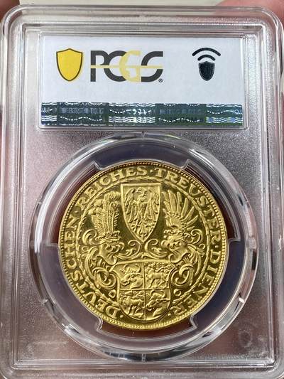 万国钱币拍卖第058期（万国新年大拍） PCGS SP63 1927年德国魏玛共和国兴登堡总统80大寿金质币章 金质深度镜面底板与卡尔歌茨的顶级设计完美结合 大尺寸黄金精铸镜面质感秀色可餐 22.58g 900金