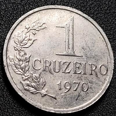 泉币菌-第155场-精品福利场 - 巴西1970年1克鲁塞罗 自由女神 发行一年 镍币 外国钱币硬币 29mm
