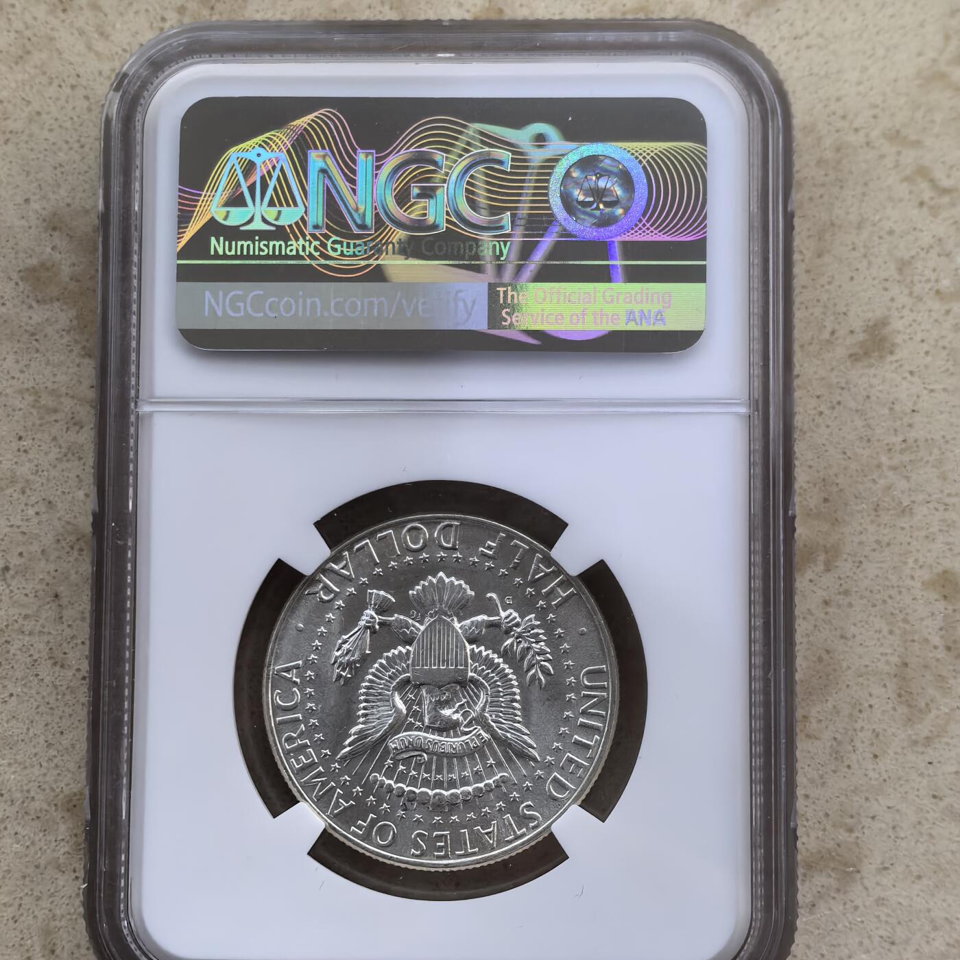 道一币馆币章第一百六十场 NGC Ms64 美国1964年肯尼迪50美分银币