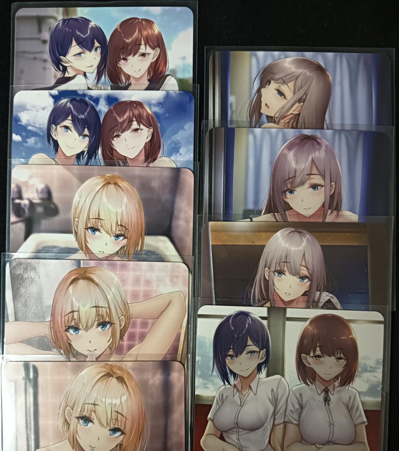 花开卡拍第53期（12月28号周日截拍，品控勿拍!!!拍品不寄存，运费5元，自制卡难免瑕疵，可能存在轻微撞角爆边等出厂瑕疵，品控介意勿拍！） 动漫美少女 清凉服饰 1套9张 普卡