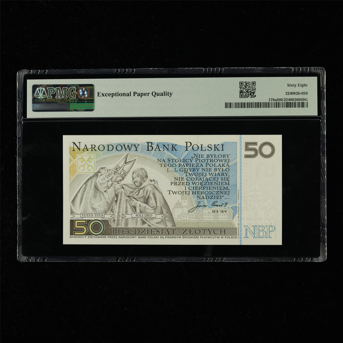 【亘邦集藏】第218期拍卖 2006年 波兰50兹罗提 PMG 68EPQ JP0233591