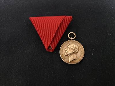 时顺第二十八拍 - 保加利亚功绩奖章 银质 后配三角挂 费迪南时期王国版（1908～1918）