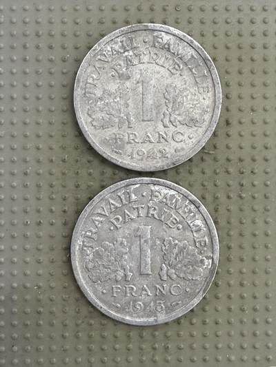 2025年第148场各国散币拍卖（总第148场） - 维希法国1法郎2枚