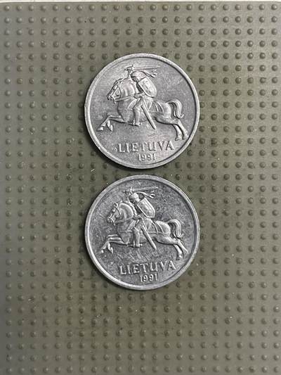 2025年第148场各国散币拍卖（总第148场） - 立陶宛1991年1分2枚