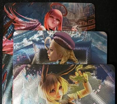 花开卡拍第53期（12月28号周日截拍，品控勿拍!!!拍品不寄存，运费5元，自制卡难免瑕疵，可能存在轻微撞角爆边等出厂瑕疵，品控介意勿拍！） - 五月卡牌 ACG美少女 3张 粗闪