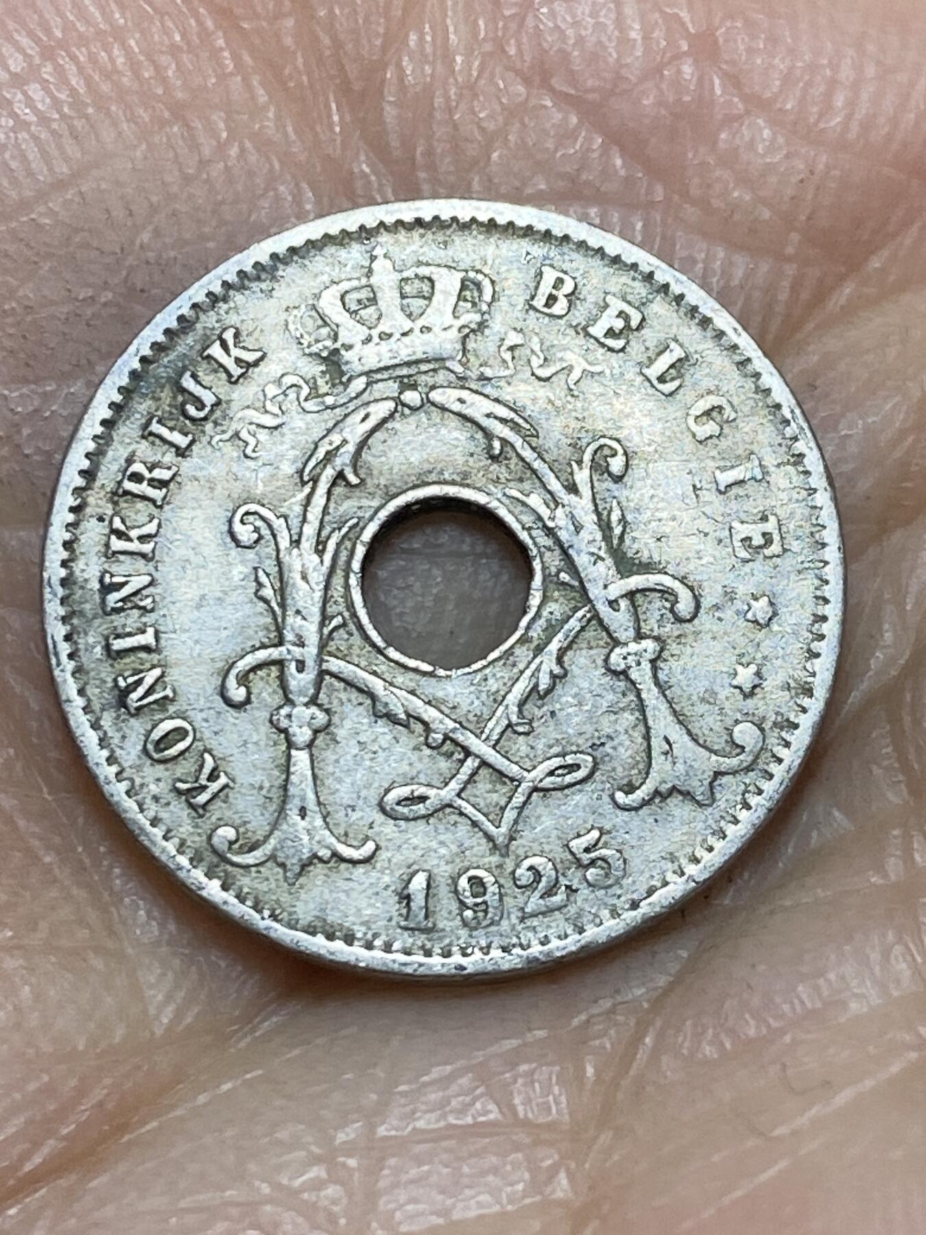 2025年第一百四十三场(总第一百六十九场）外国好品散币场(免佣金) 比利时🇧🇪1925年5分(阿尔贝一世时期，荷语版)