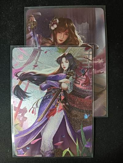 花开卡拍第53期（12月28号周日截拍，品控勿拍!!!拍品不寄存，运费5元，自制卡难免瑕疵，可能存在轻微撞角爆边等出厂瑕疵，品控介意勿拍！） - 日替内室 刁月娥+林月茹 粗闪