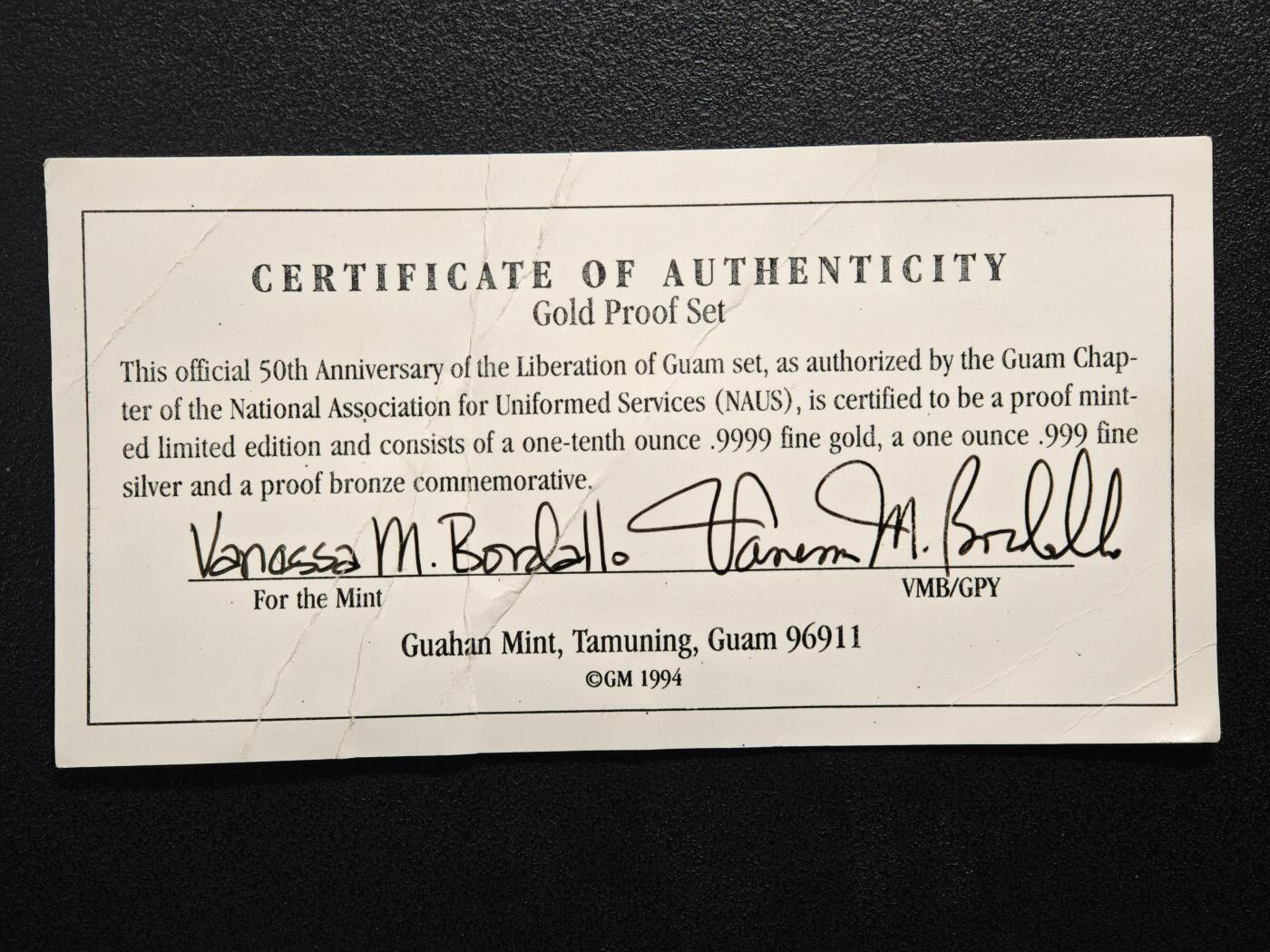 【德藏】世界币章拍卖第159期(元旦专场拍卖) 1994年 美国关岛解放50周年纪念精制铜章及银章 NGC PF69UC 原盒 原证书