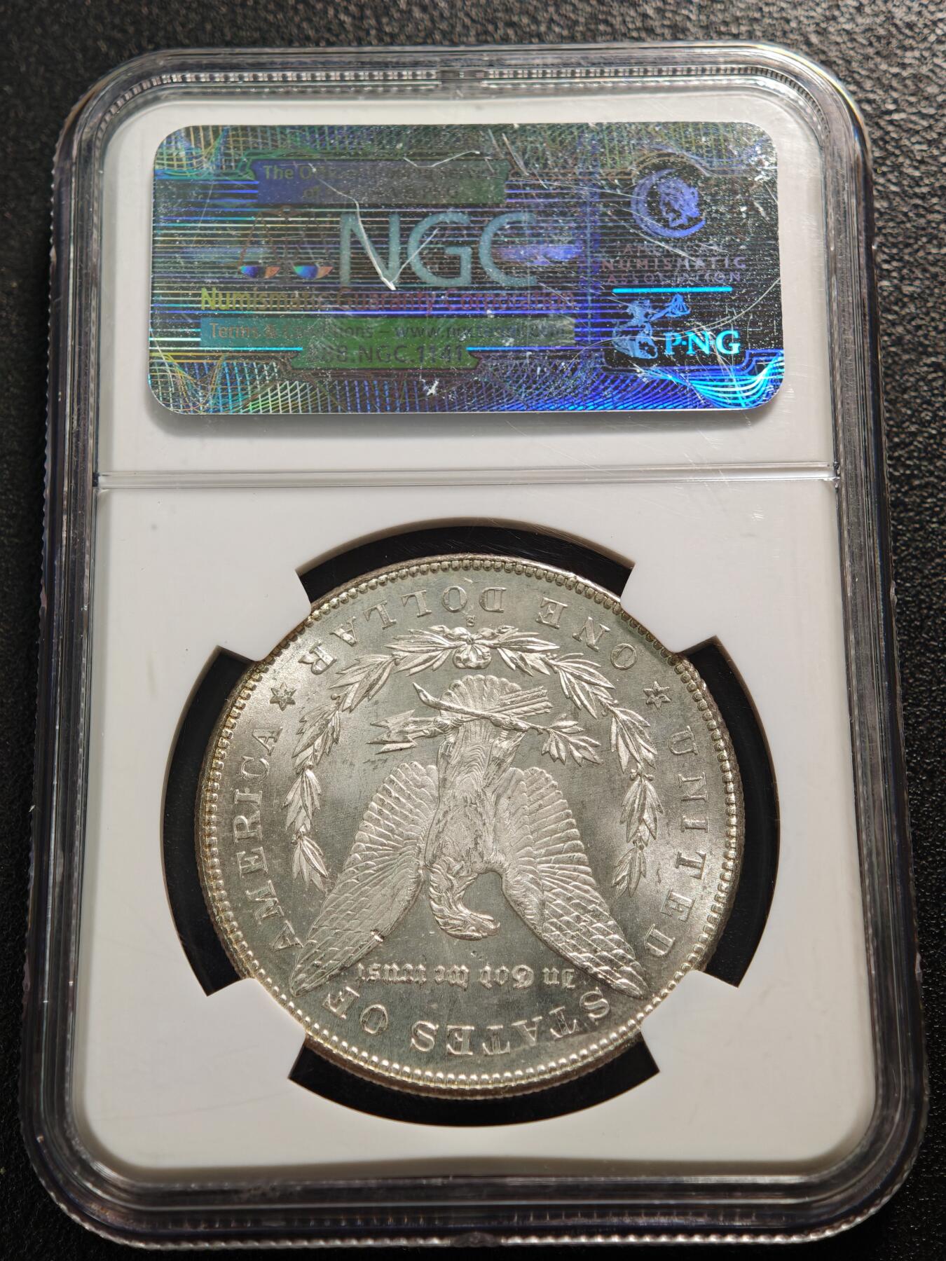 【德藏】世界币章拍卖第159期(元旦专场拍卖) 1878年 美国摩根银币 NGC MS64 转光十足