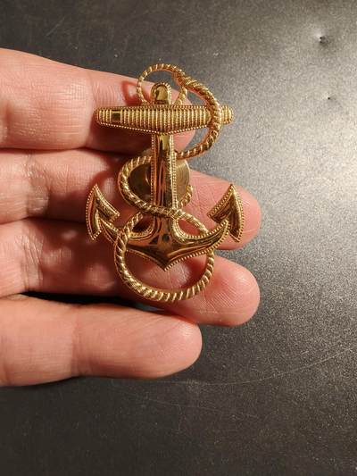 老王徽章第172期 - 美国海军少尉候补军官帽徽    