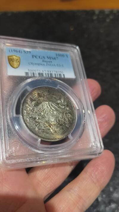 老银币专场（本场三位宝主提供） 日本奥运银币，pc评级67分