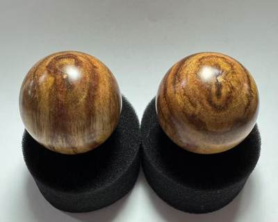 零元拍：  海南黄花梨大手球一对，尺寸：50MM - 零元拍：  海南黄花梨大手球一对，尺寸：50MM