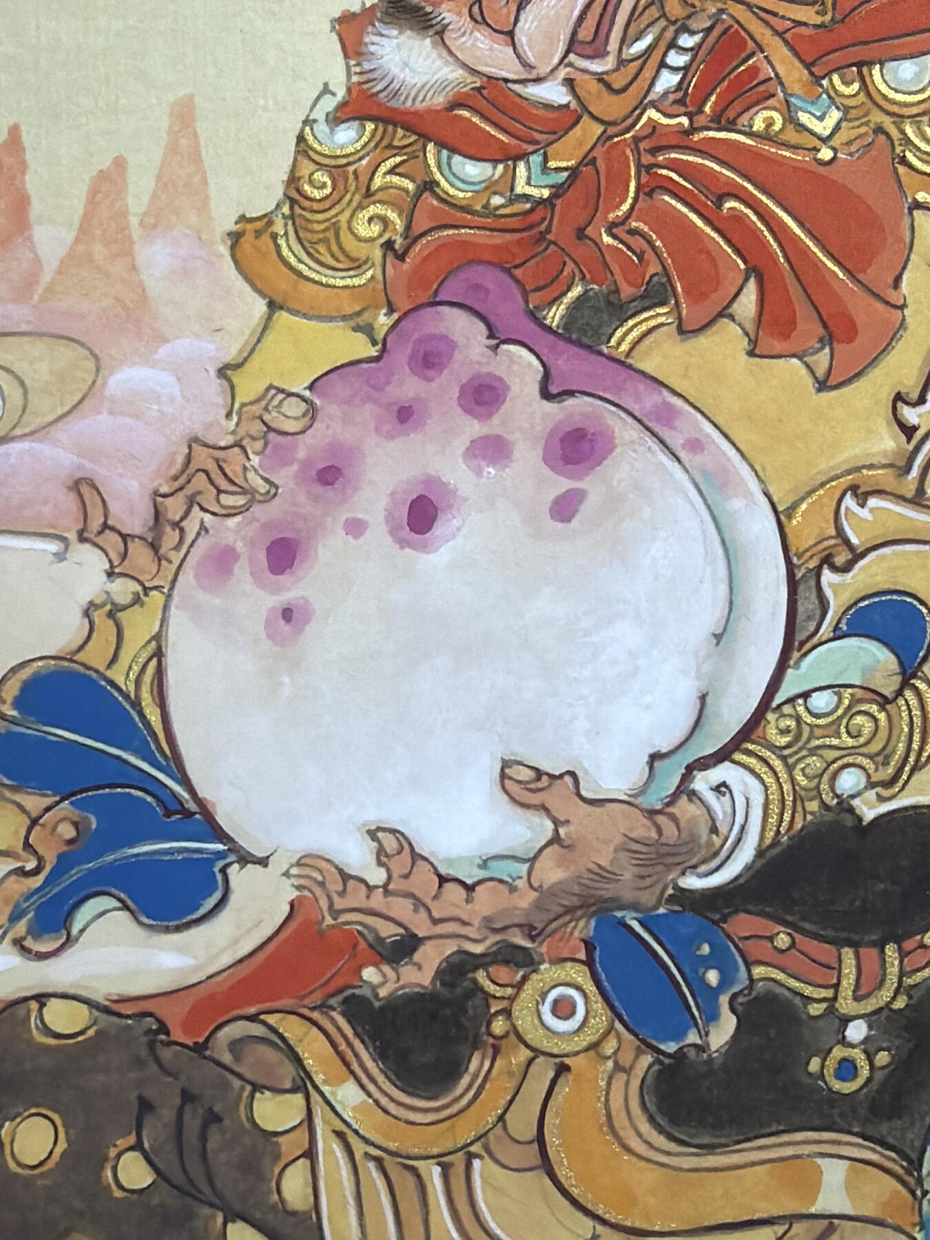 白泽拍卖卡牌手绘专场第30期（白金之夜 跨年大拍） 2025 陈岱青手绘画 偷桃盗丹 尺寸：内15.9cm*25cm 外21cm*29.8cm  陈岱青亲签