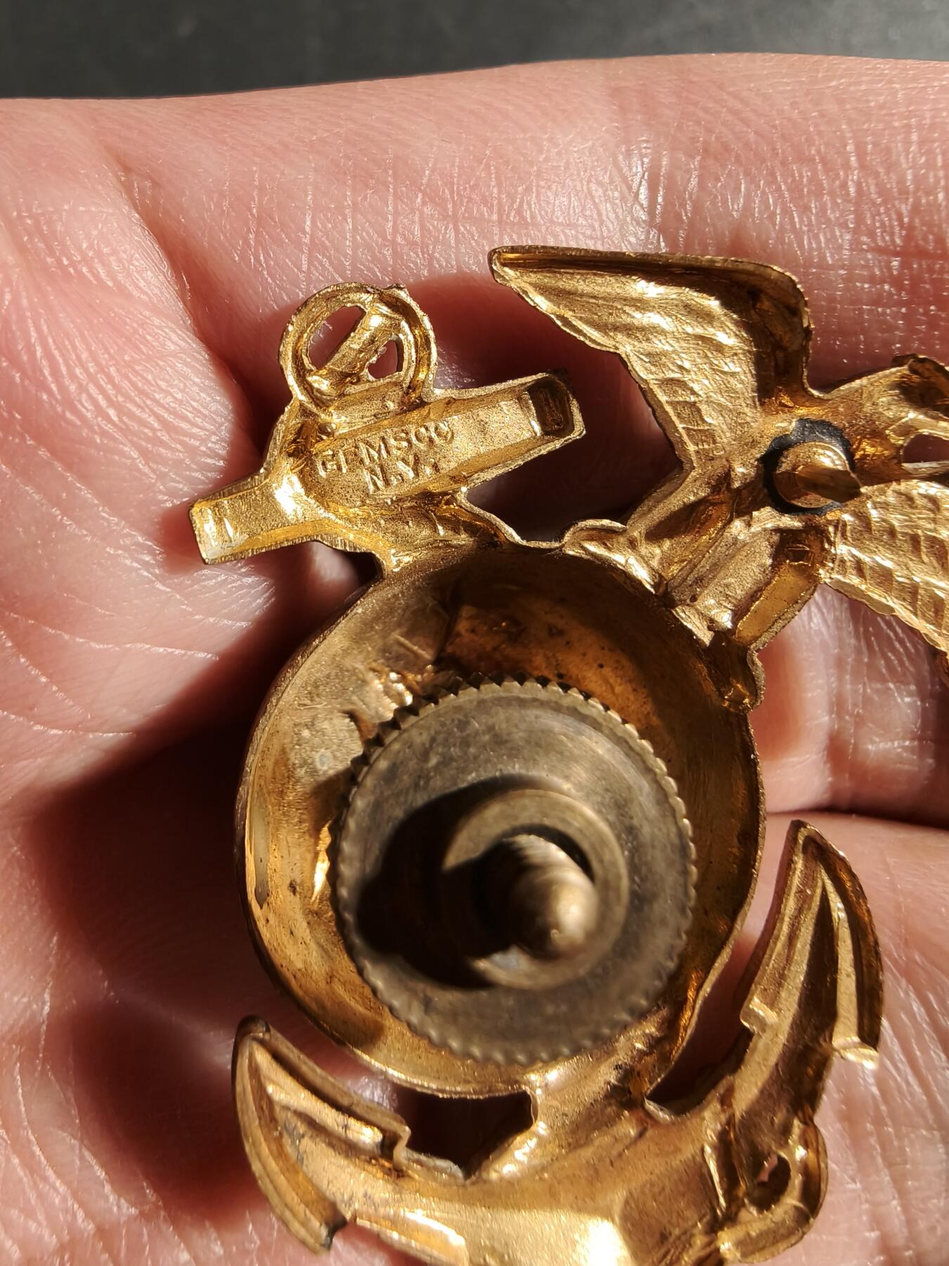 老王徽章第172期 美国海军陆战队大檐帽帽徽    Gemsco厂标