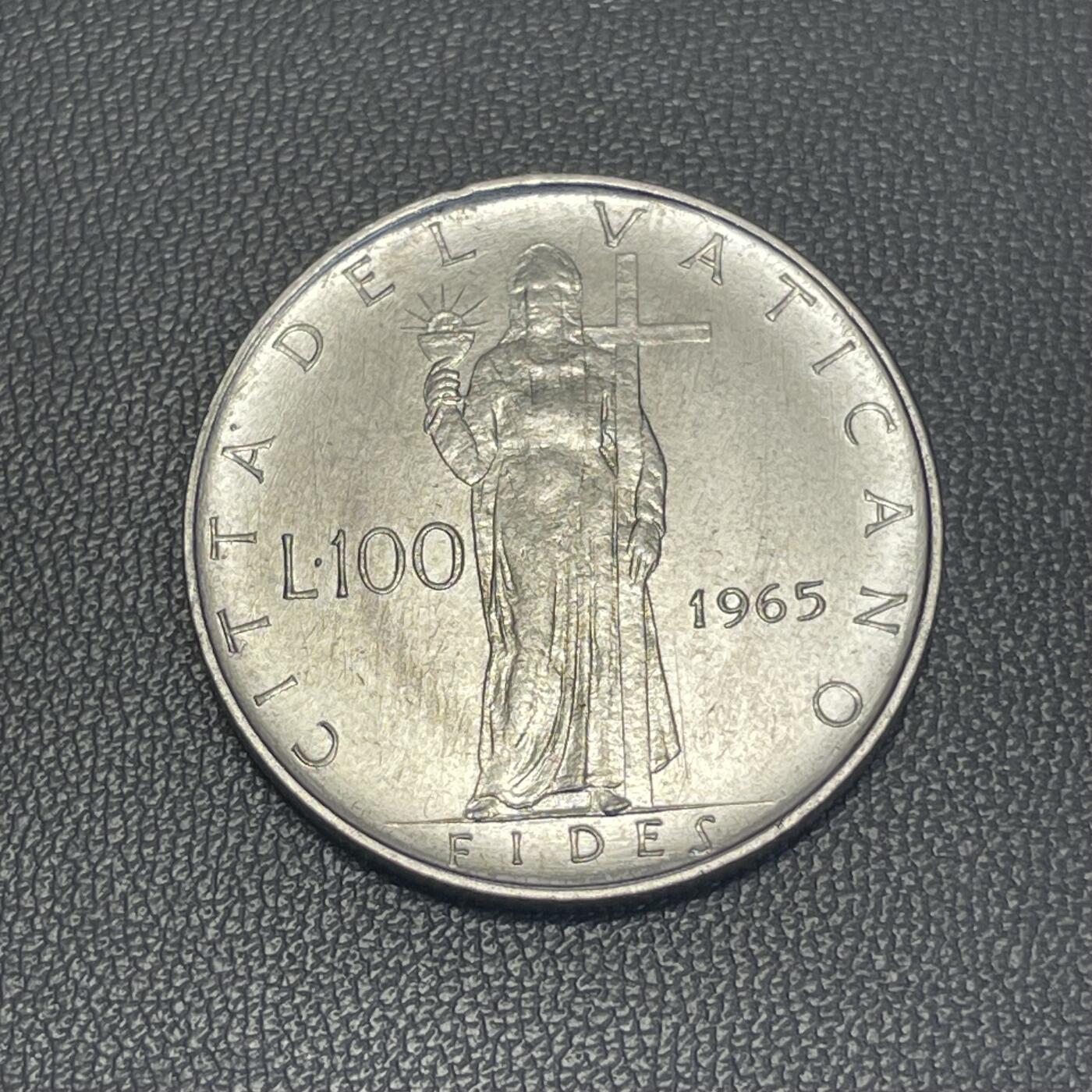 回流1228 梵蒂冈1965年保罗六世100里拉 