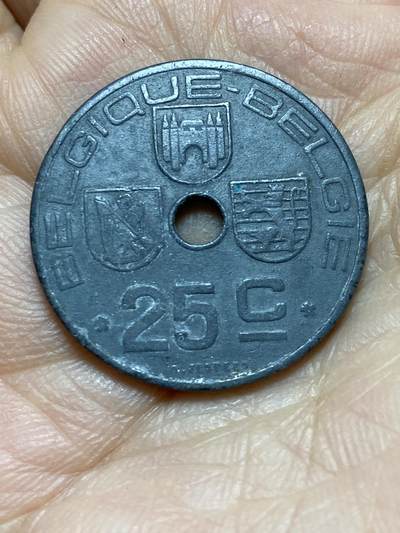 2025年第一百四十三场(总第一百六十九场）外国好品散币场(免佣金) - 比利时🇧🇪1942年25分(二战德国占领时期，左法语右荷语版)