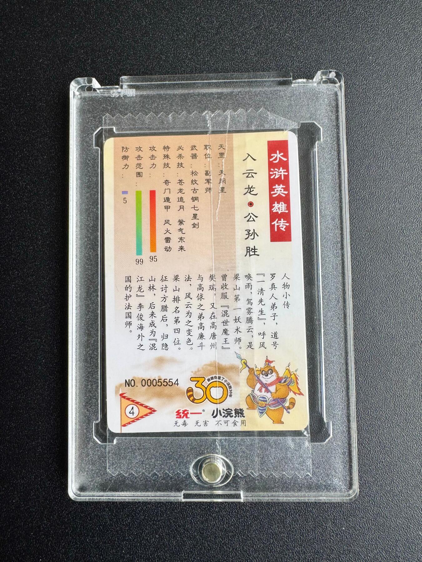 NO.19 好又多金牌大场，新店点关注不迷路！每周一站式配齐，方便凑单！（周6晚8点截拍，卖家送拍0抽成！） 小浣熊30周年 入云龙公孙胜 小编码靓号 豹子5加同背4，带卡砖肉眼无暇，默认官瑕不予退换