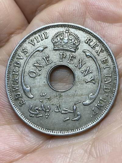 2025年第一百四十三场(总第一百六十九场）外国好品散币场(免佣金) - 英属西非1936单年份1便士(爱德华八世版，H标喜敦厂造)