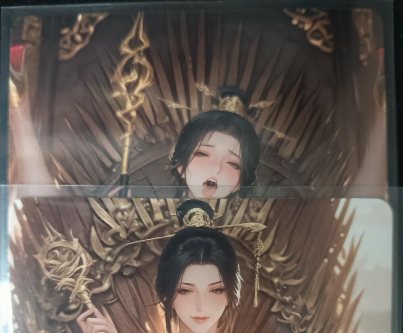 花开卡拍第53期（12月28号周日截拍，品控勿拍!!!拍品不寄存，运费5元，自制卡难免瑕疵，可能存在轻微撞角爆边等出厂瑕疵，品控介意勿拍！） 艺术甄选对卡黄衣韵事 2张