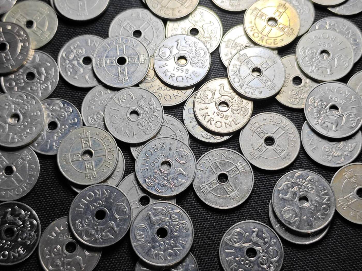 KK钱币收藏小铺 《套币 好品/批量散币专场》  2月预留时间 周末发货  挪威1克朗59枚一组