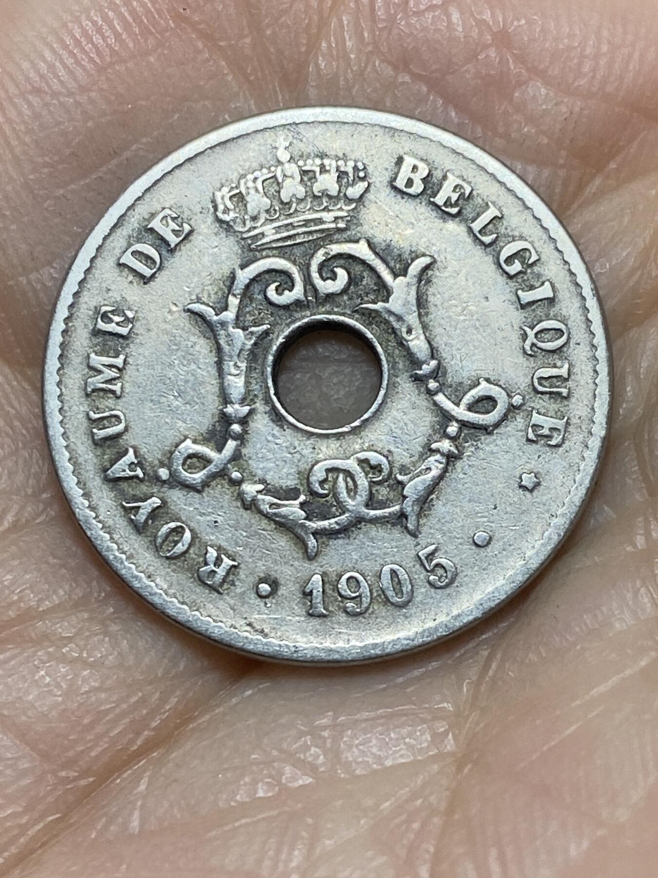 2025年第一百四十三场(总第一百六十九场）外国好品散币场(免佣金) 比利时🇧🇪1905年10分(利奥波德二世时期，法语版)