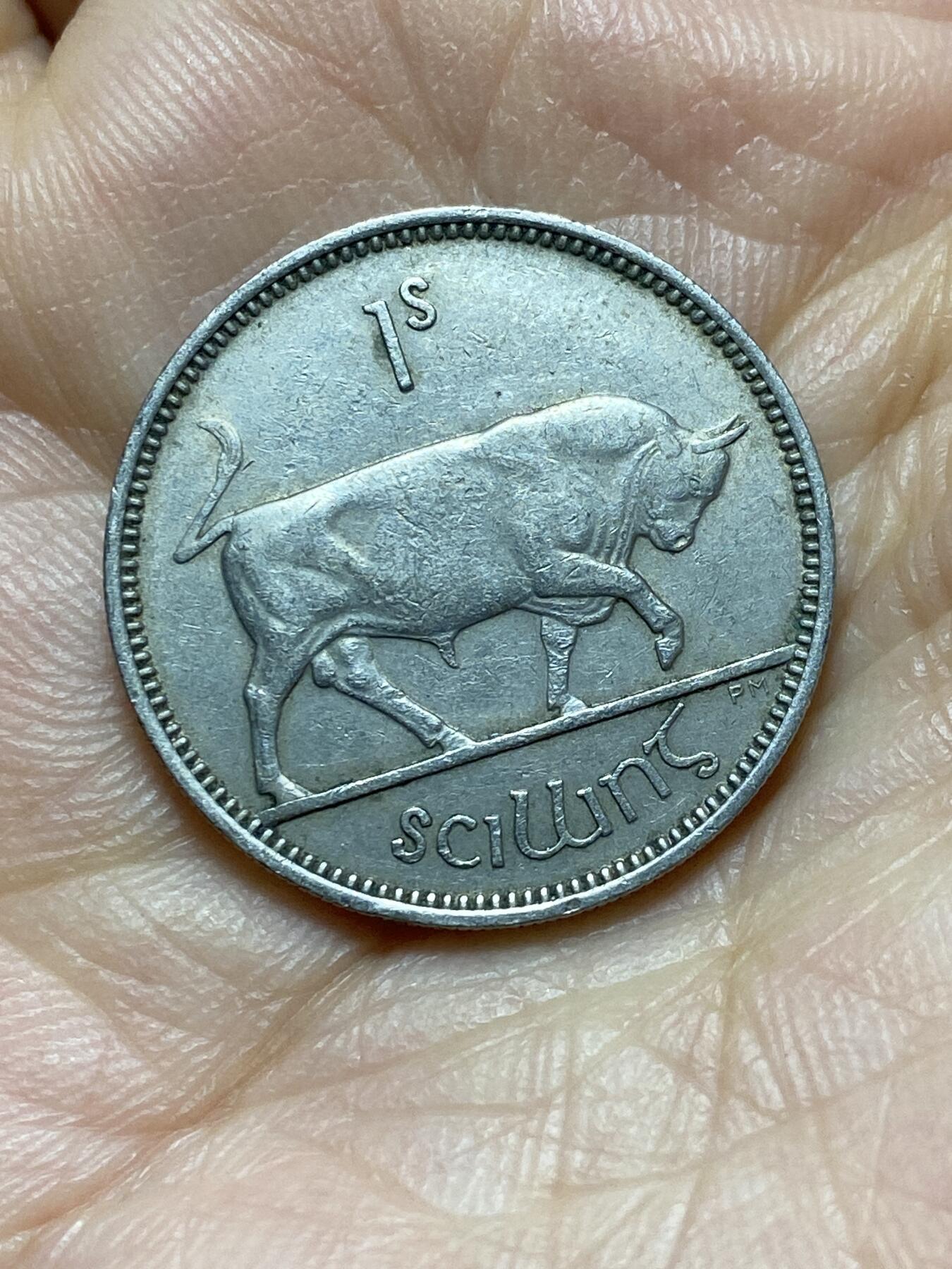 2025年第一百四十三场(总第一百六十九场）外国好品散币场(免佣金) 爱尔兰🇮🇪1955年1先令(共和国时期第一套第二版)