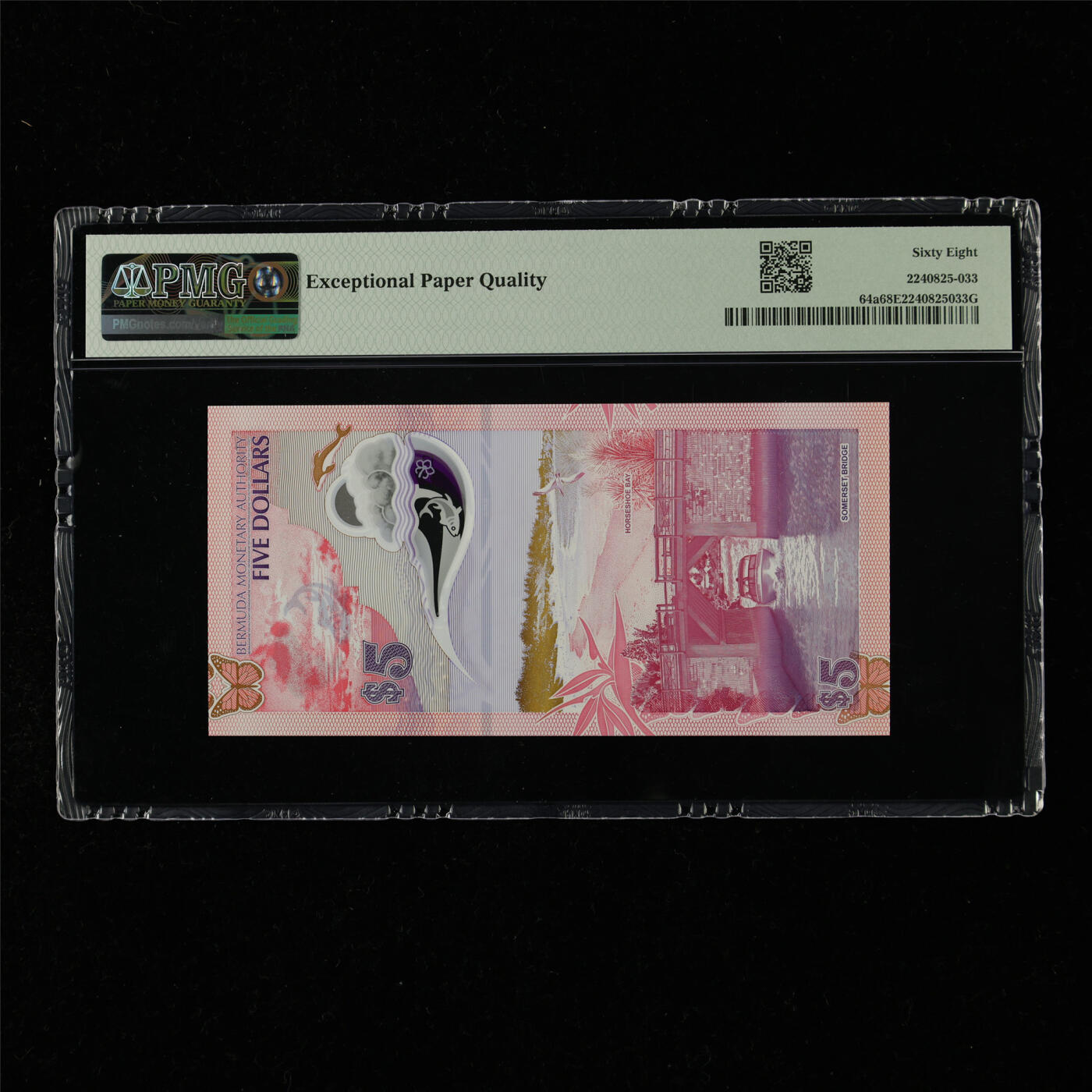【亘邦集藏】第218期拍卖 2024年 百慕大群岛5元 PMG 68EPQ A/1 069881