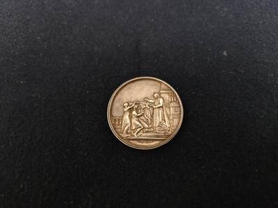 时顺第二十八拍 - 法国婚章 1895年 950银材质蜜蜂银标 带边铭背铭 直径29mm. 重量12.16g