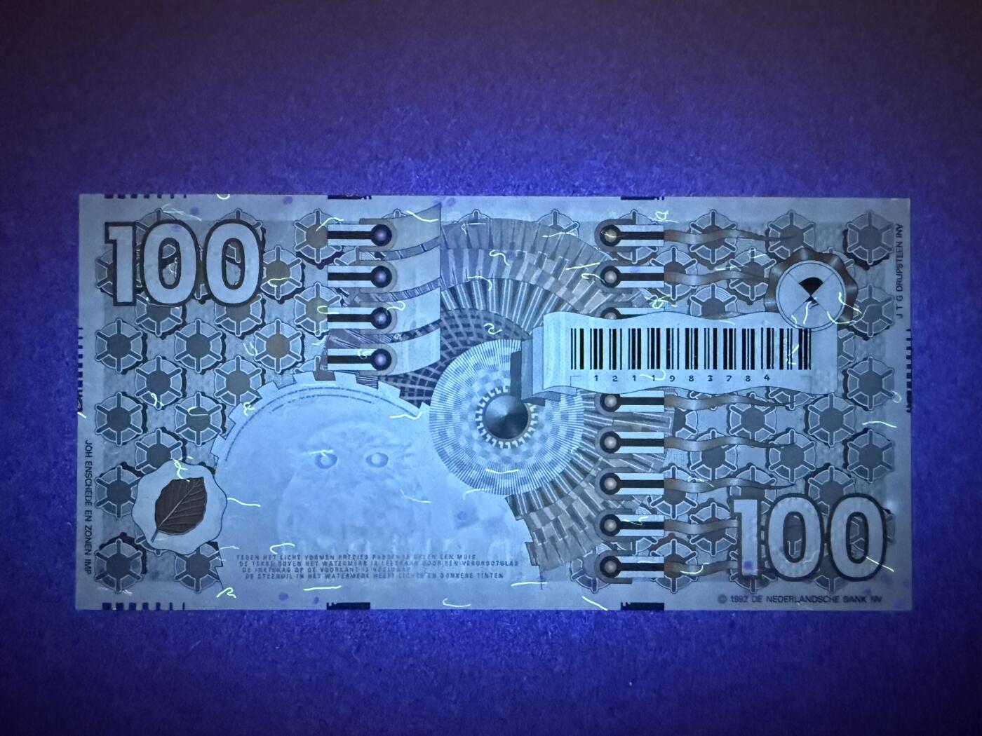 《艾美收藏》第226期-12.28周日外币精品场-蛇年收官 荷兰100盾 UNC 1992年齿轮版