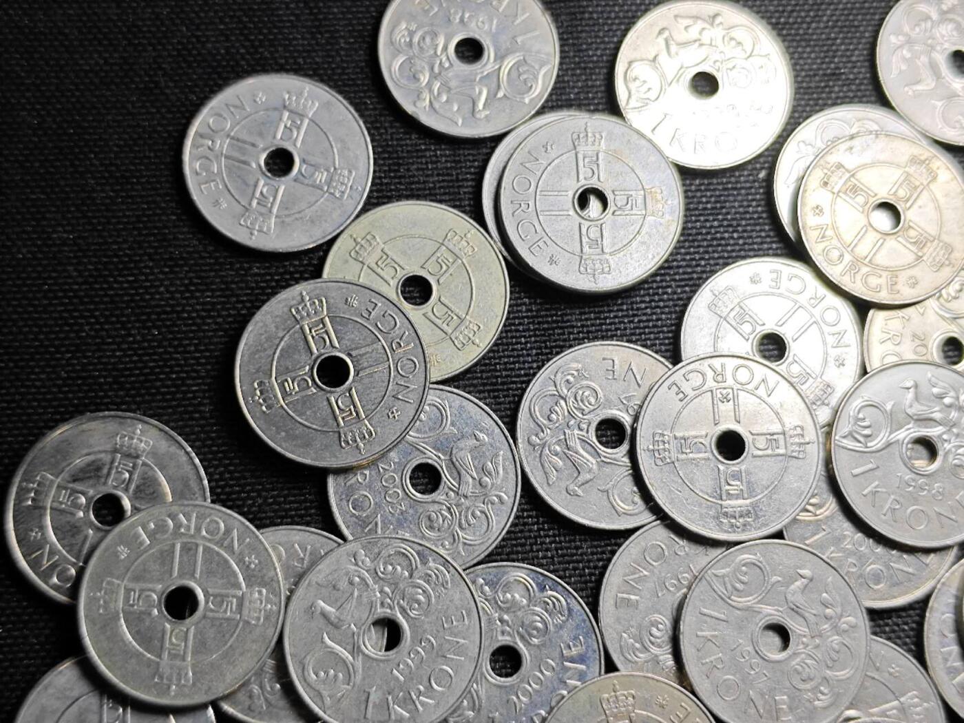 KK钱币收藏小铺 《套币 好品/批量散币专场》  2月预留时间 周末发货  挪威1克朗59枚一组