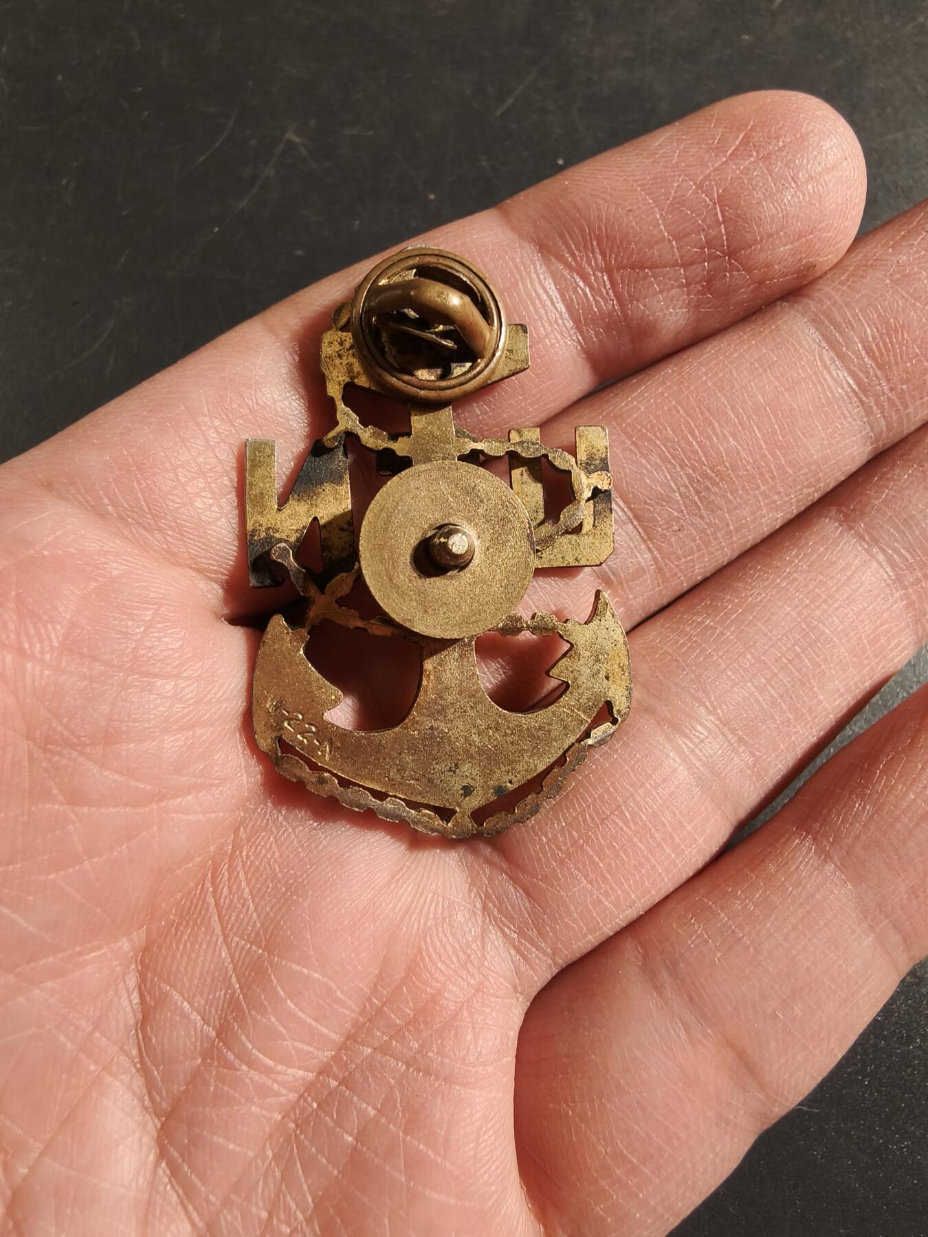 老王徽章第172期 美国海军士官大檐帽帽徽