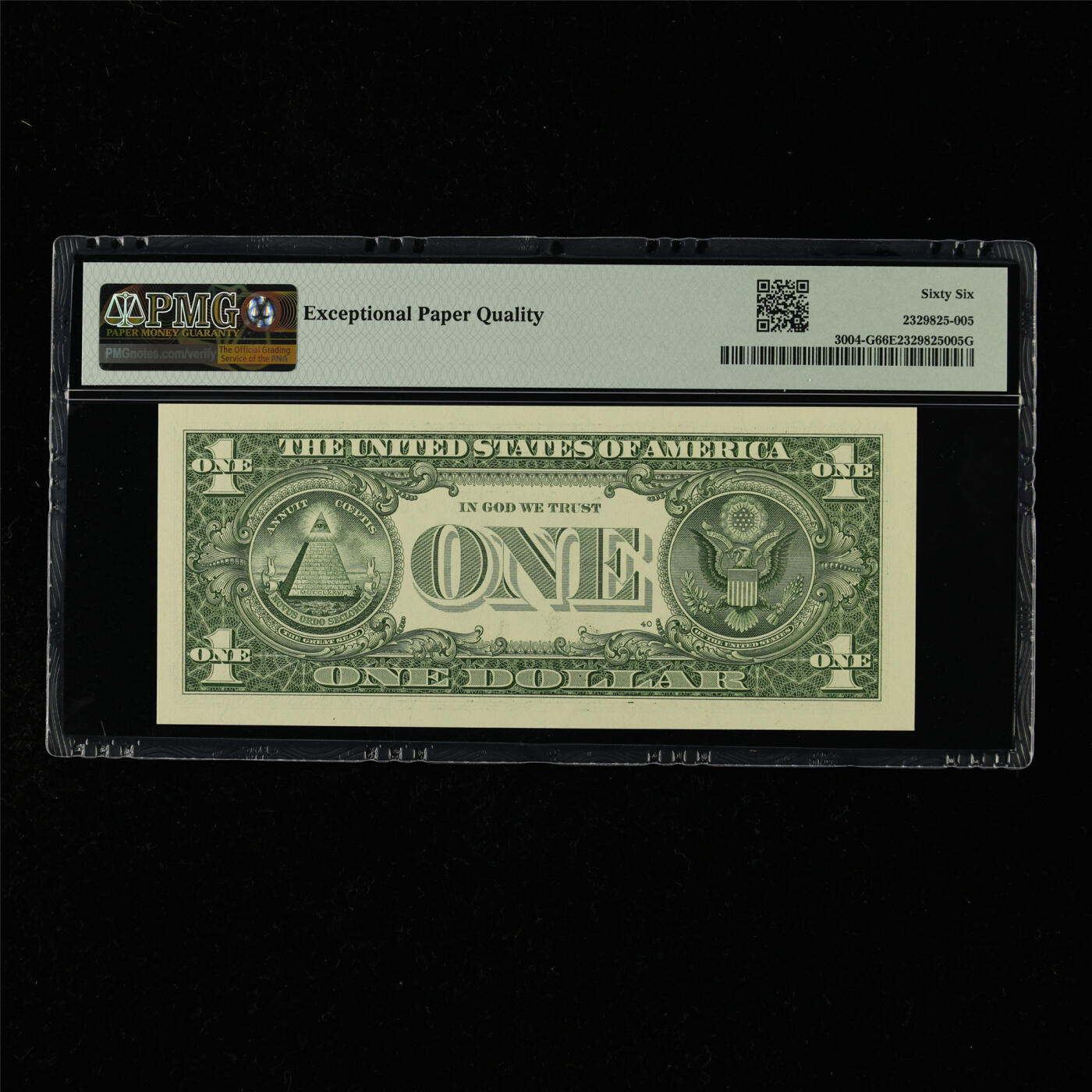 【亘邦集藏】第218期拍卖 2017年 美国1美元 PMG 66EPQ G86051805D