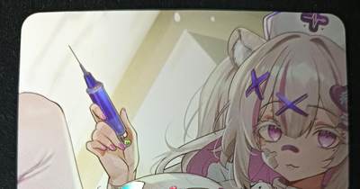 花开卡拍第53期（12月28号周日截拍，品控勿拍!!!拍品不寄存，运费5元，自制卡难免瑕疵，可能存在轻微撞角爆边等出厂瑕疵，品控介意勿拍！） - 绘天阁卡牌 单卡系列 蔚蓝档案 小护士 1张 彩闪