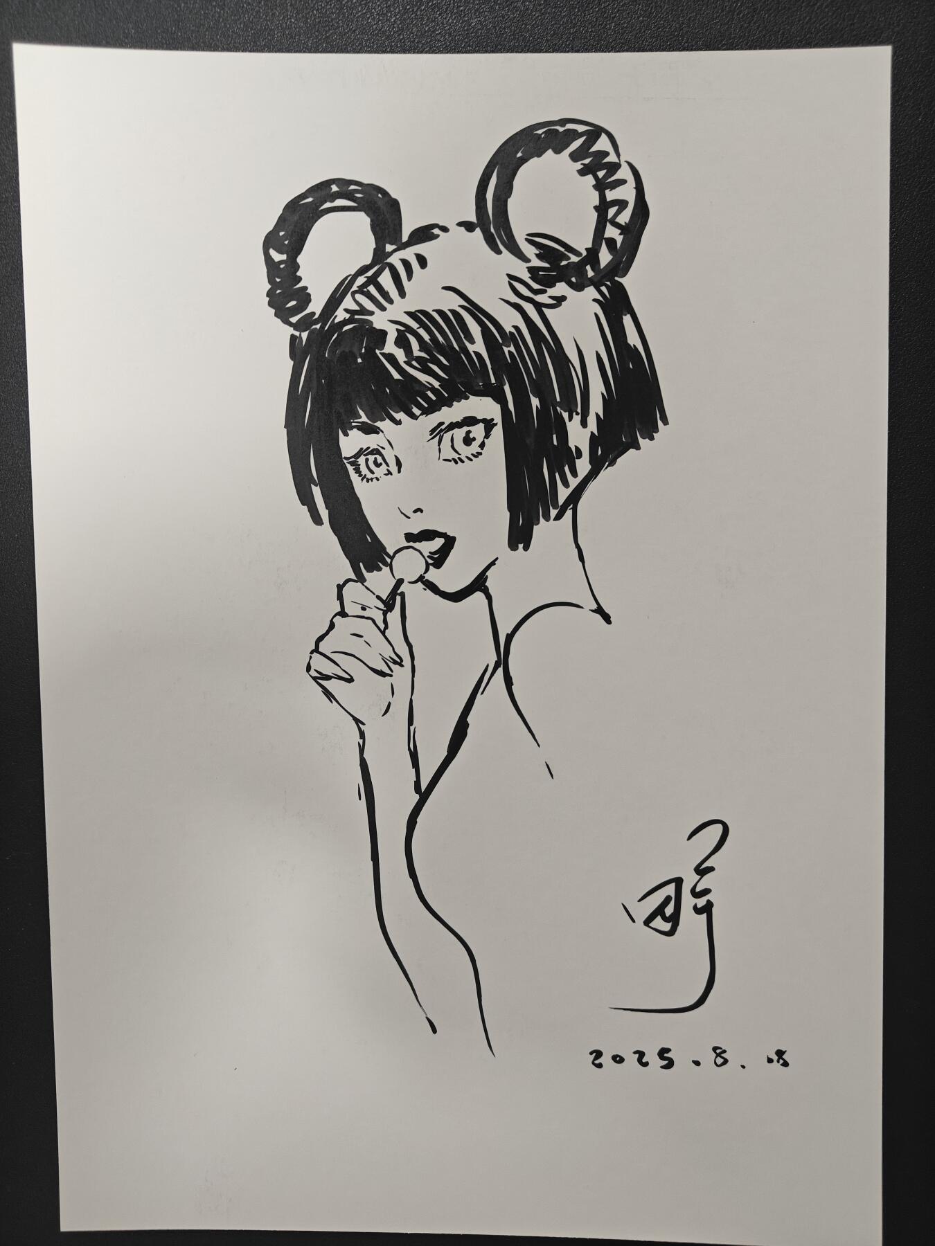 天玑星卡拍第155期《12.29年终场周一截拍》持续收拍收评中 满赠卡需备注 【签绘复制画】田宇 十二生肖 机甲美人 鼠 A4复制画