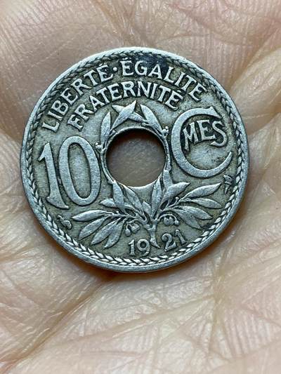 2025年第一百四十三场(总第一百六十九场）外国好品散币场(免佣金) - 法兰西第三共和国1921年10生丁(第四版，早期年份)