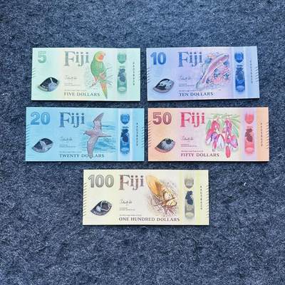 🇫🇯🇫🇰2530￥￥福克兰群岛2025年和斐济2026年全套Polymer塑料钞 - AA038629