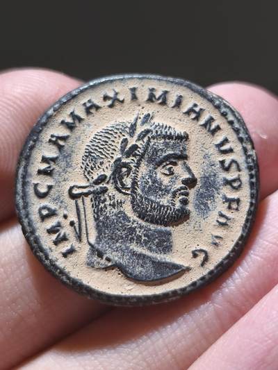 星盘世界钱币2026一月十日新年古典精品大拍 精彩纷呈 - 美品！四帝共治-马克西米安富力大铜币9.2g 背面持丰饶角的护神 286-305 年 赫拉克利亚造币厂 