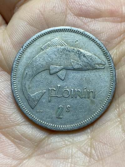 2025年第一百四十三场(总第一百六十九场）外国好品散币场(免佣金) - 爱尔兰🇮🇪1961年1弗洛林(等值2先令，共和国时期第一套第二版)