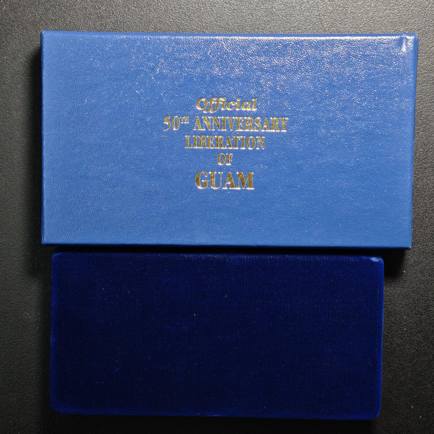 【德藏】世界币章拍卖第159期(元旦专场拍卖) 1994年 美国关岛解放50周年纪念精制铜章及银章 NGC PF69UC 原盒 原证书