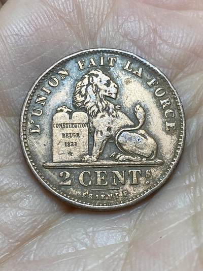 2025年第一百四十三场(总第一百六十九场）外国好品散币场(免佣金) - 比利时🇧🇪1905年2分(利奥波德二世时期，法语版)