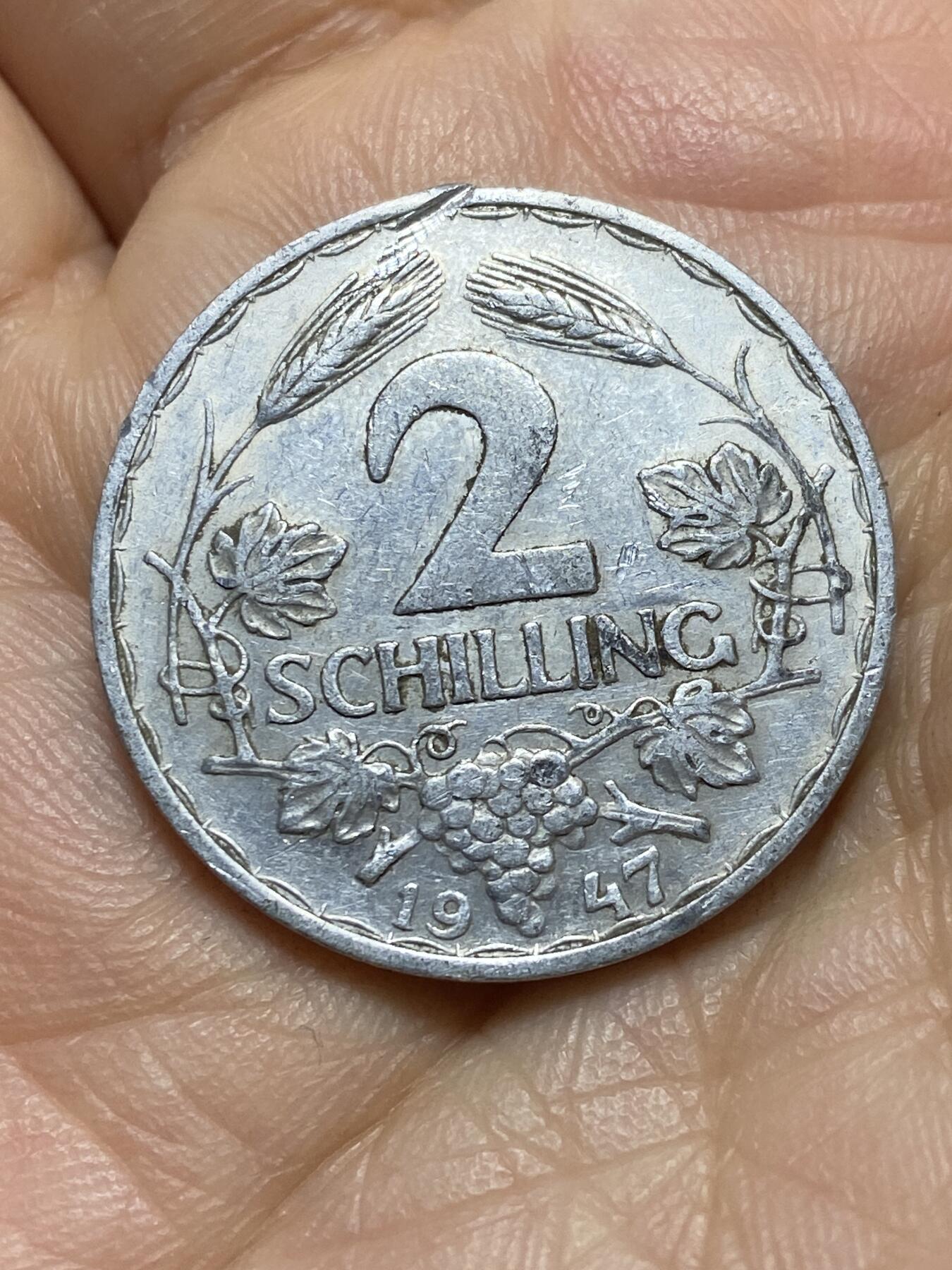 2025年第一百四十三场(总第一百六十九场）外国好品散币场(免佣金) 奥地利🇦🇹1947年2先令(二战后共和国首套流通硬币)