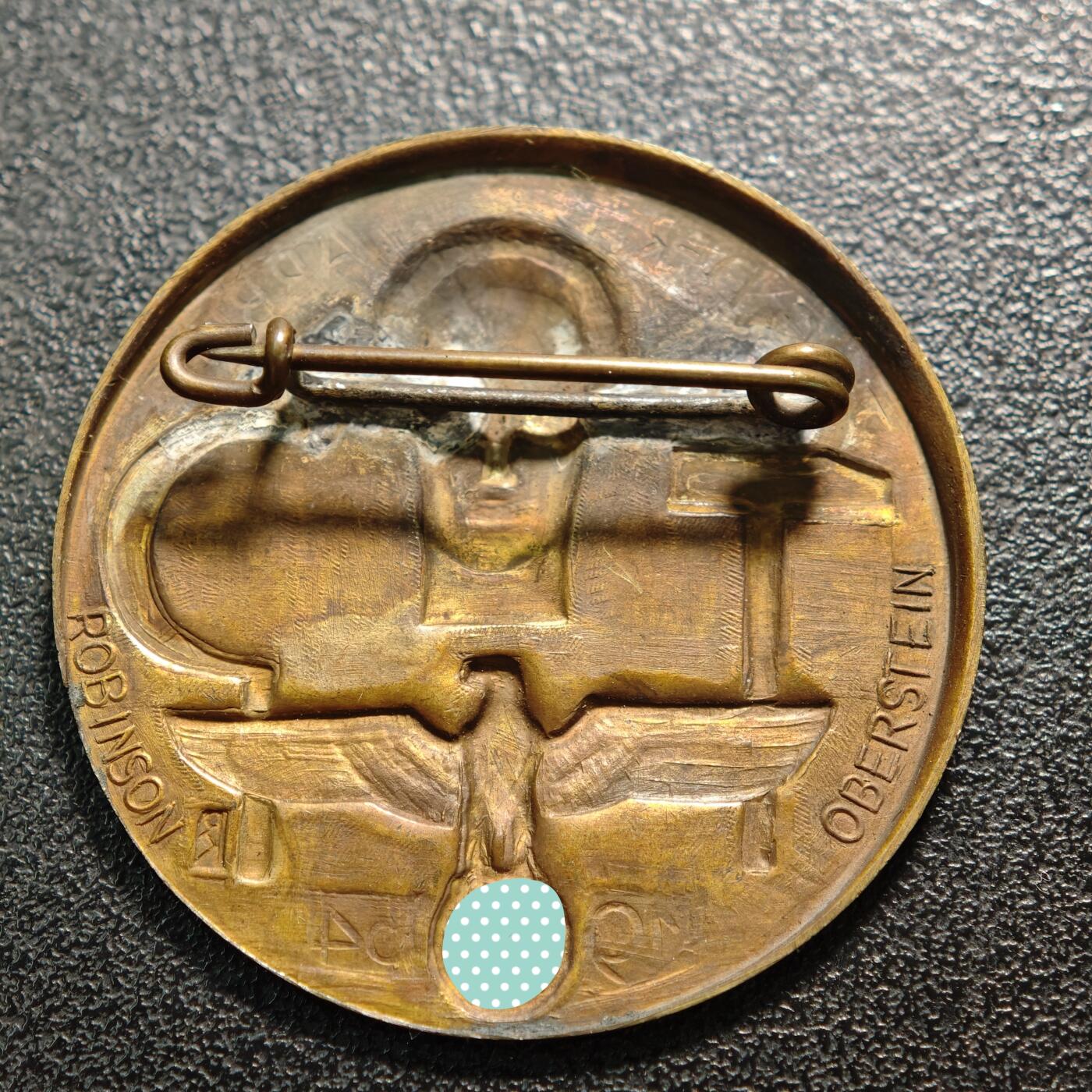 【德藏】世界币章拍卖第159期(元旦专场拍卖) 1934年 德国民族社会主义工人党工作日铜胸章 直径约：36.1mm；重约：9.4g (原图请联系客服)