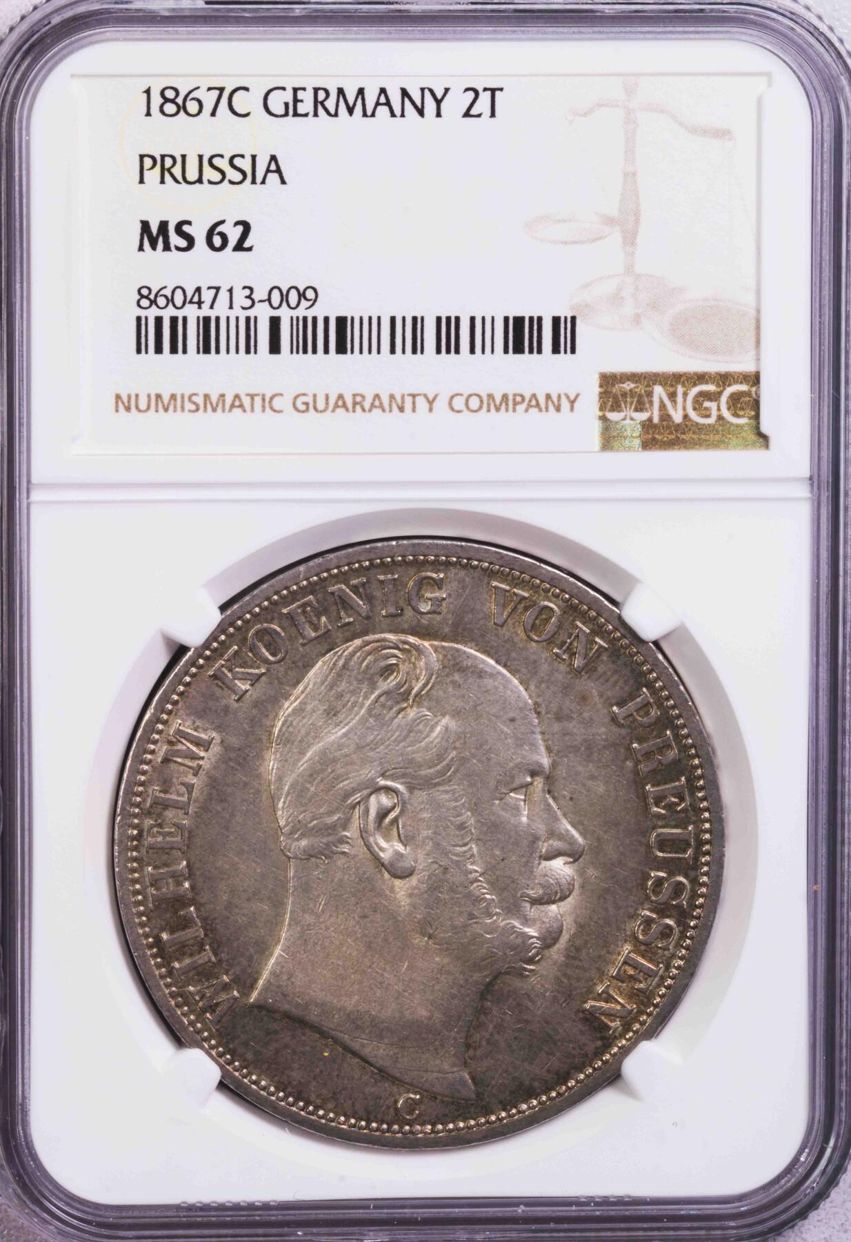 NGC-MS62 1867普鲁士大鹰2泰勒大银币